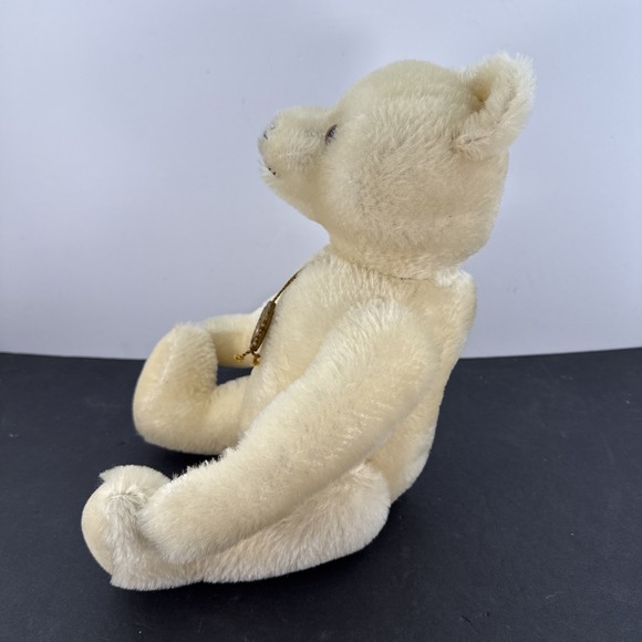 Hermann Original Teddy White Bear Mohair Jointed WestGermany 16" Growler usedVG+ - Picture 10 of 16